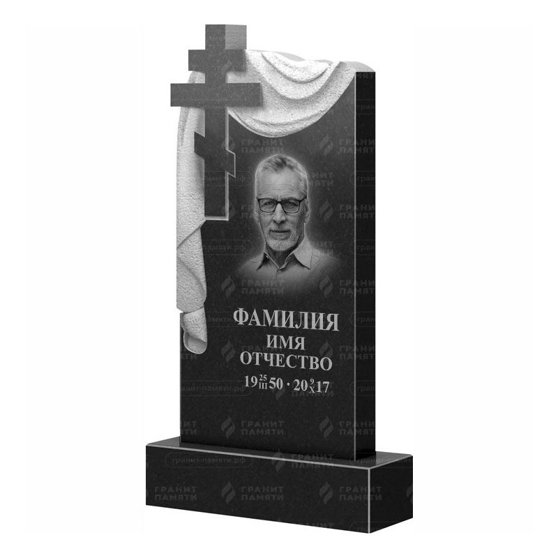 Памятники из гранита с крестом в Ставрополе | Гранитный памятник ФГ-085