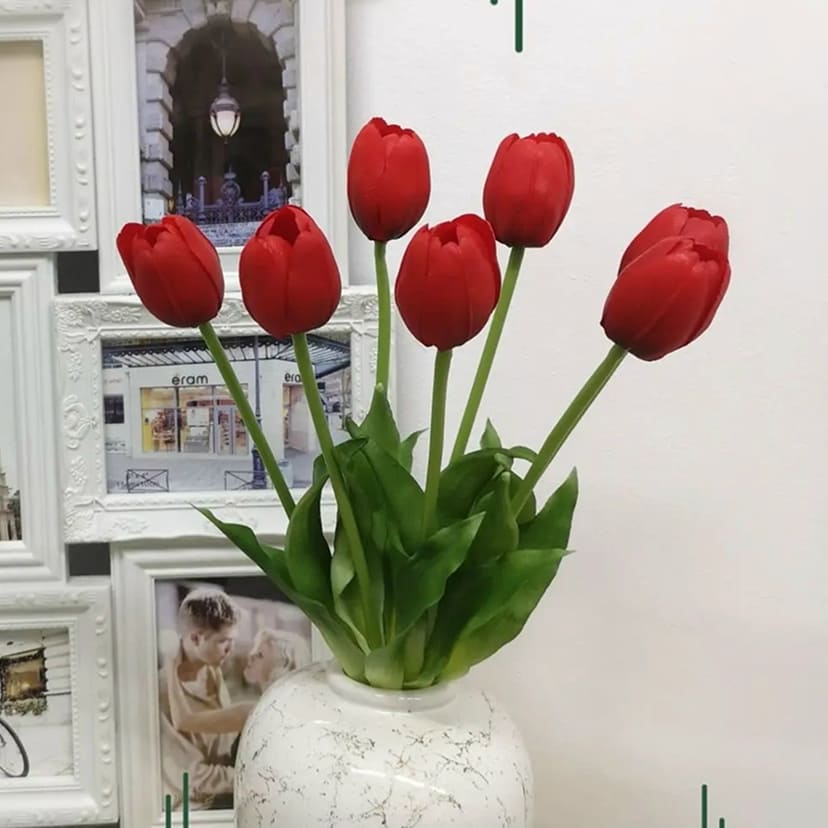 Искусственные цветы в Ставрополе | Цветы искусственные «Тюльпаны», красные, букет