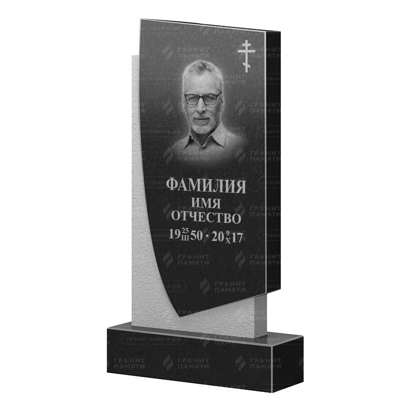 Памятники из гранита вертикальные в Ставрополе | Гранитный памятник ФГ-075