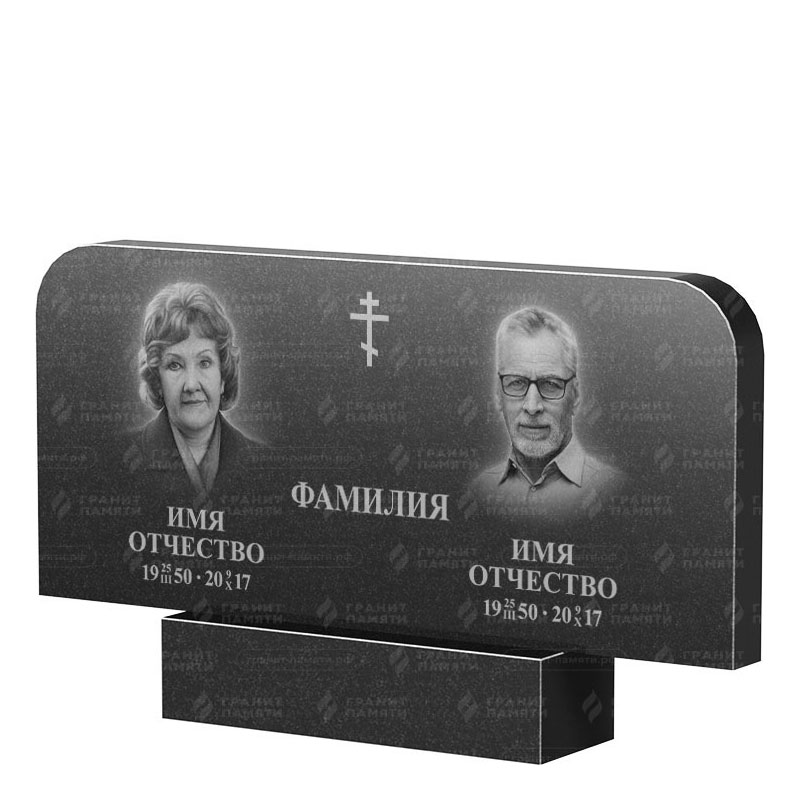 Памятники из гранита двойные в Ставрополе | Двойной гранитный памятник ФГ-254