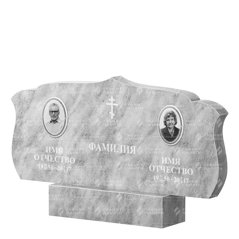 Памятники из мрамора в Ставрополе | Двойной мраморный памятник ФМ-130