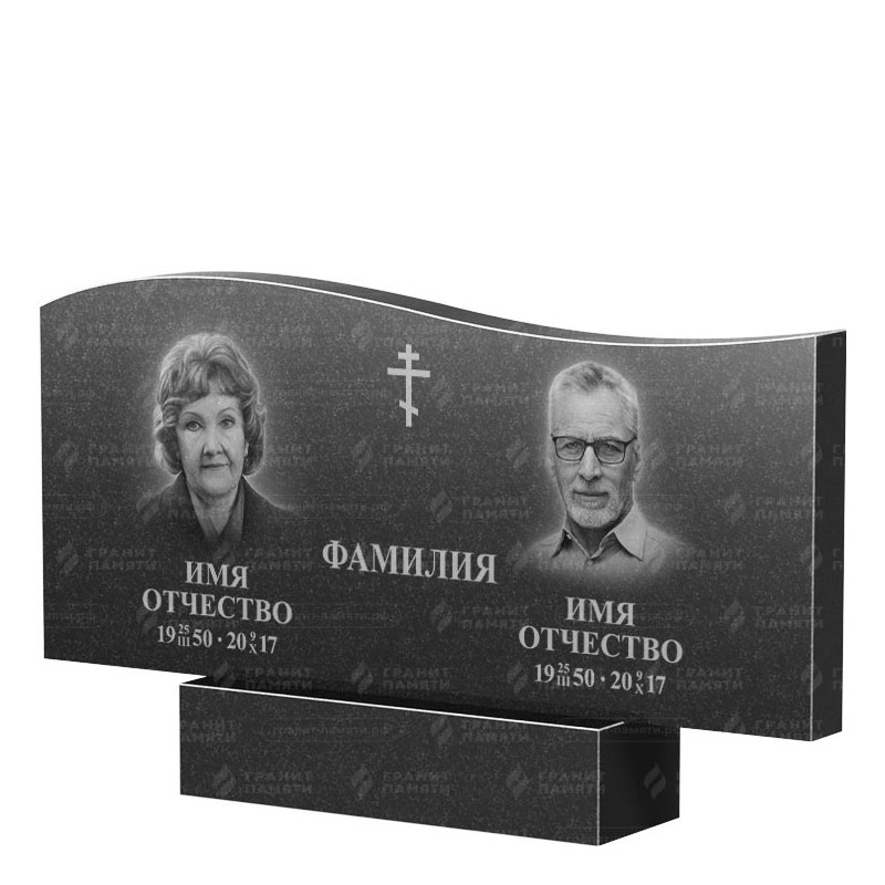 Памятники из гранита двойные в Ставрополе | Двойной гранитный памятник ФГ-255