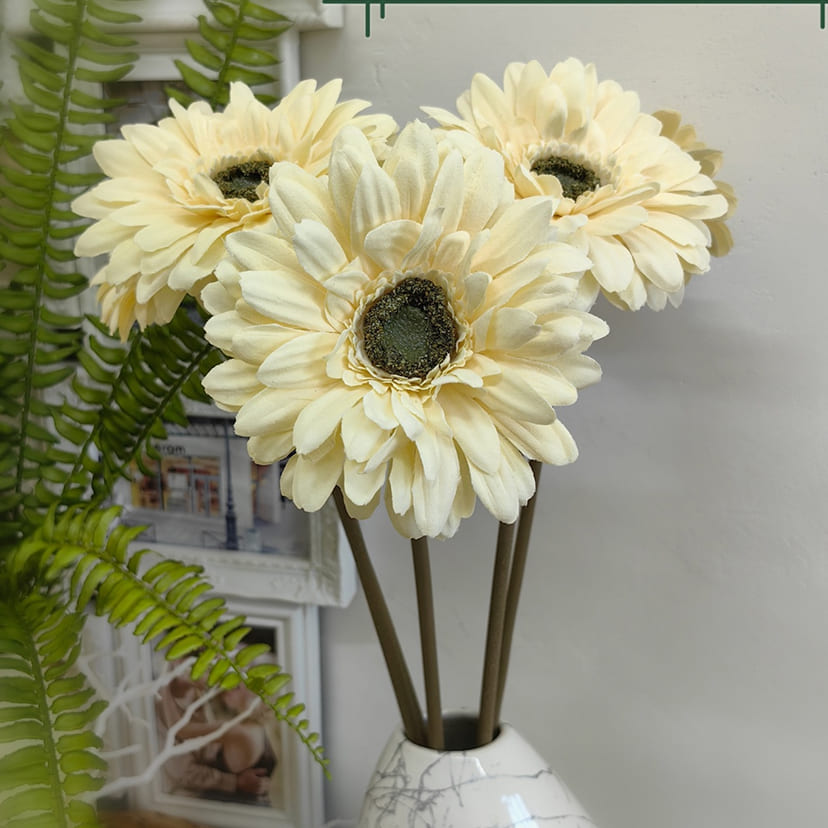 Искусственные цветы в Ставрополе | Цветок искусственный «Гербера», молочно-персиковая, одиночный