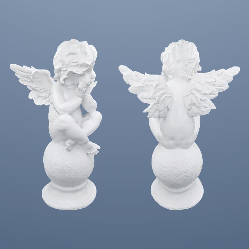 Скульптуры из искусственного мрамора в Ставрополе | Скульптура ангел на шаре №1