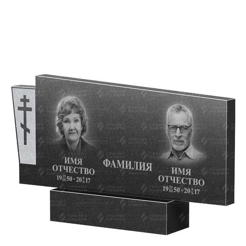 Памятники из гранита двойные в Ставрополе | Двойной гранитный памятник ФГ-137