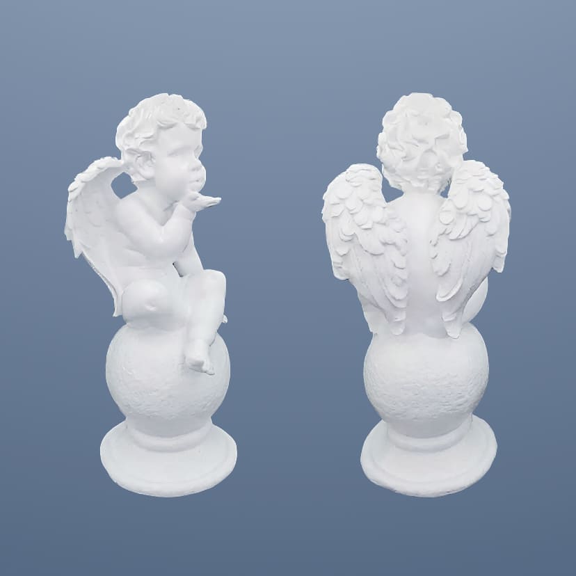 Скульптуры из искусственного мрамора в Ставрополе | Скульптура ангел на шаре №2