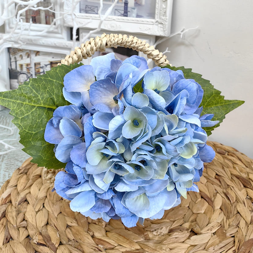 Искусственные цветы в Ставрополе | Цветок искусственный «Гортензия», голубая, одиночный