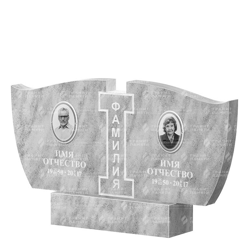 Памятники из мрамора в Ставрополе | Двойной мраморный памятник ФМ-138