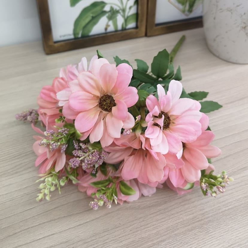 Искусственные цветы в Ставрополе | Цветы искусственные «Ромашки с бутонами», розовые, букет