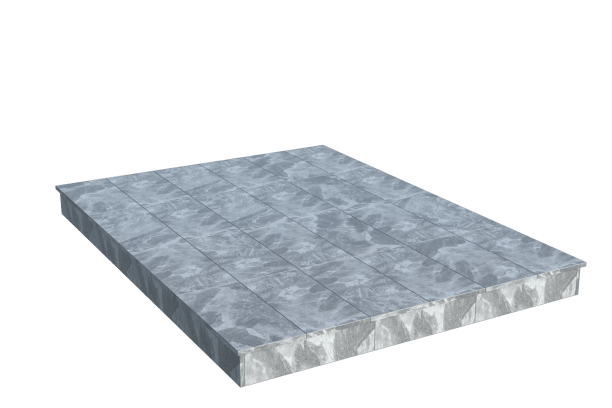 Площадки на могилу в Ставрополе | Площадка с вертикальной (15 см) мраморной облицовкой