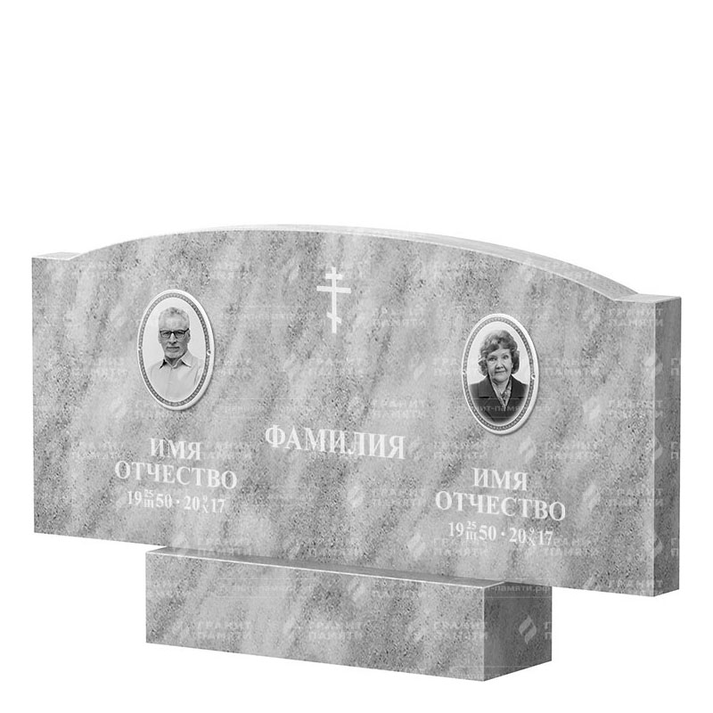 Памятники из мрамора в Ставрополе | Двойной мраморный памятник ФМ-257