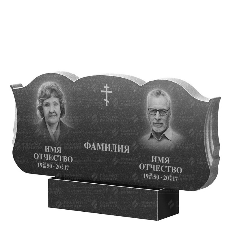 Гранитные памятники в Ставрополе | Двойной гранитный памятник ФГ-261