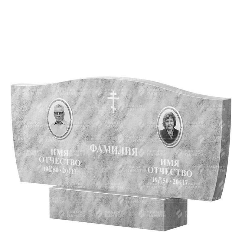 Памятники из мрамора в Ставрополе | Двойной мраморный памятник ФМ-258