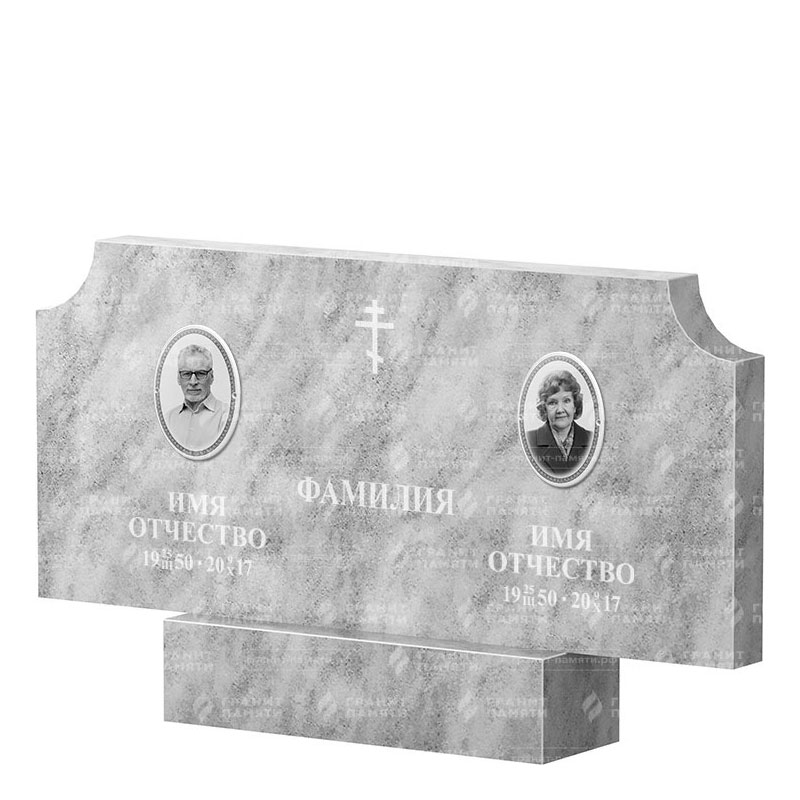 Памятники из мрамора в Ставрополе | Двойной мраморный памятник ФМ-253