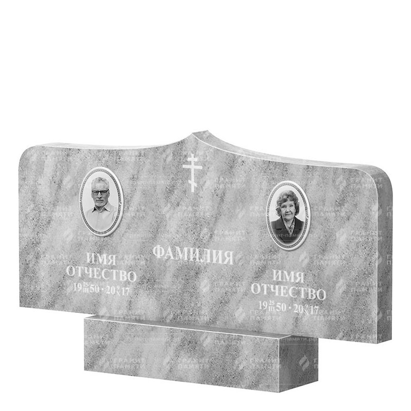 Памятники из мрамора в Ставрополе | Двойной мраморный памятник ФМ-260