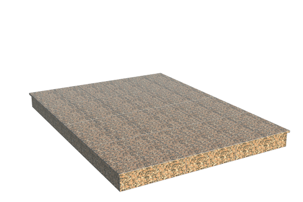 Площадки на могилу в Ставрополе | Площадка с вертикальной (15 см) облицовкой Южно-султаевским гранитом