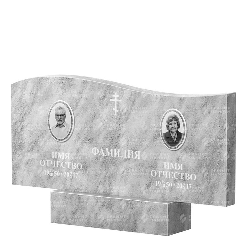 Памятники из мрамора в Ставрополе | Двойной мраморный памятник ФМ-255