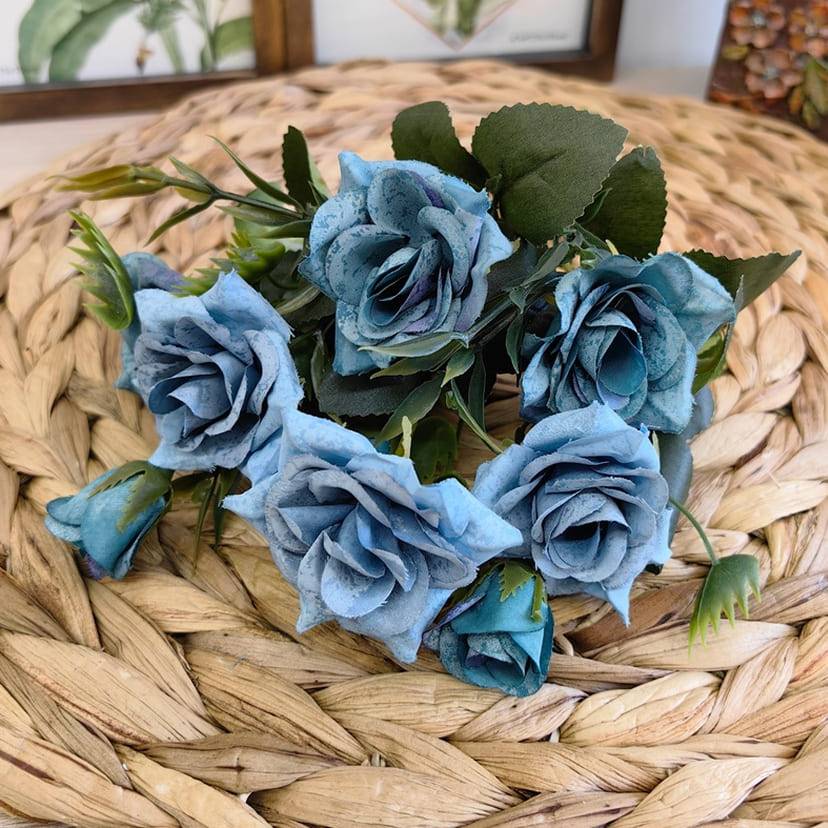 Искусственные цветы в Ставрополе | Цветы искусственные «Розы», синие, букет