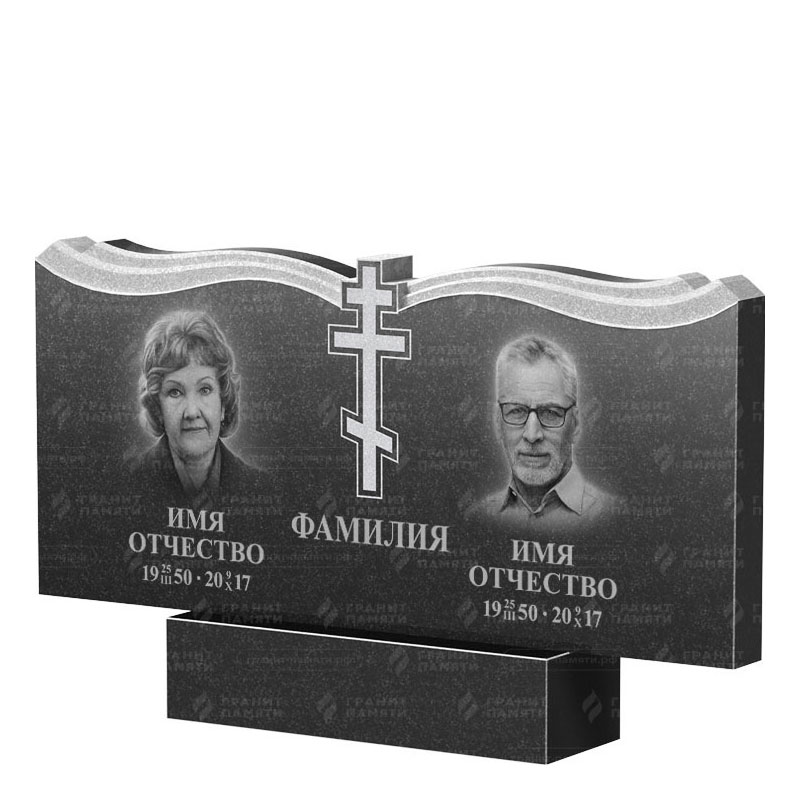 Гранитные памятники в Ставрополе | Двойной гранитный памятник ФГ-262