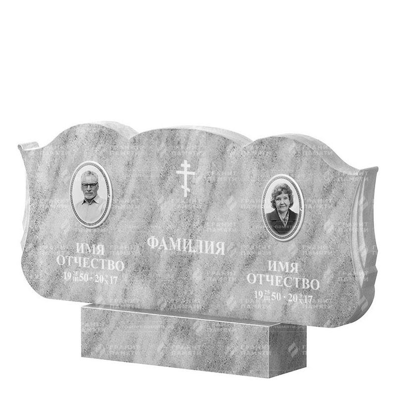 Памятники из мрамора в Ставрополе | Двойной мраморный памятник ФМ-261