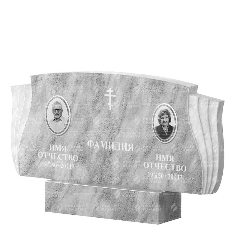 Памятники из мрамора в Ставрополе | Двойной мраморный памятник ФМ-264