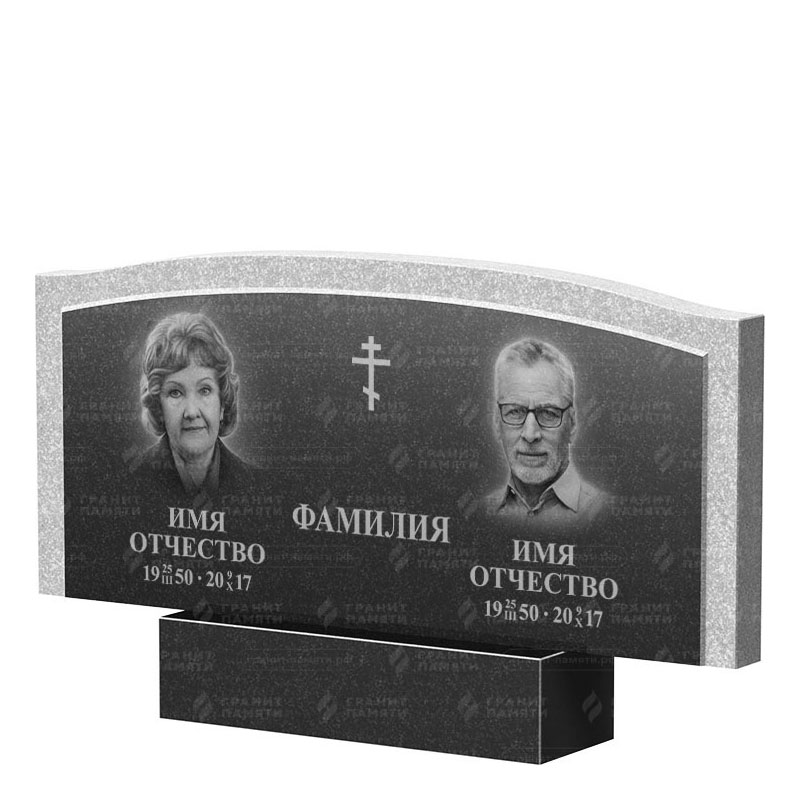 Памятники из гранита двойные в Ставрополе | Двойной гранитный памятник ФГ-131