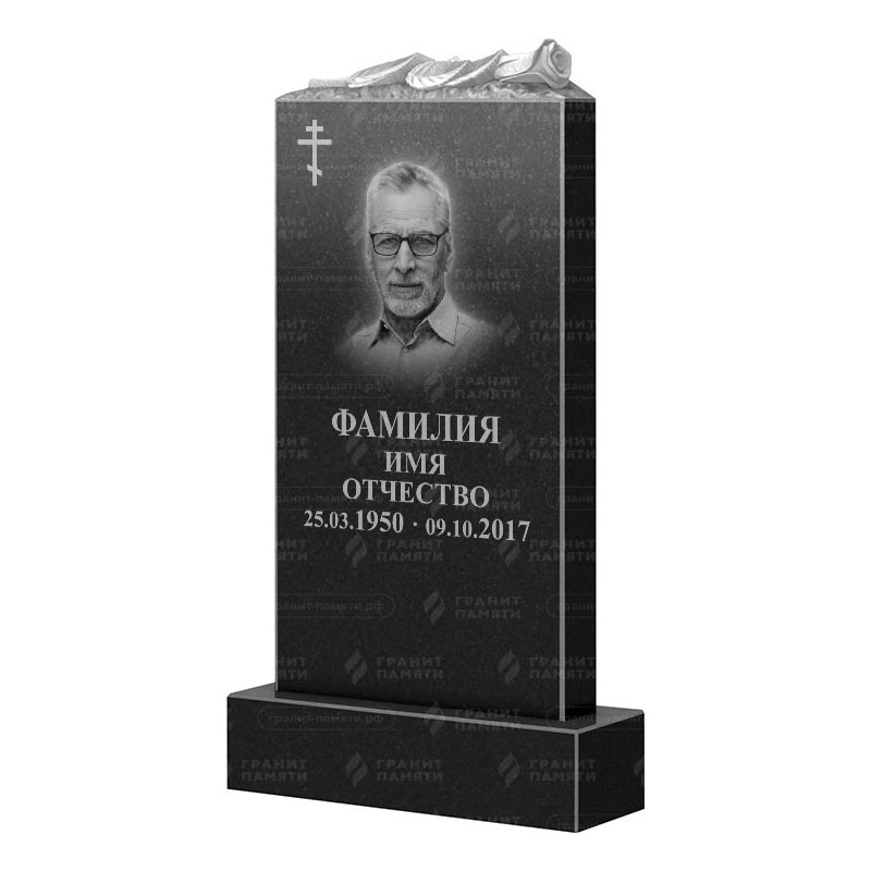 Памятники из гранита с цветами в Ставрополе | Гранитный памятник ФГ-105