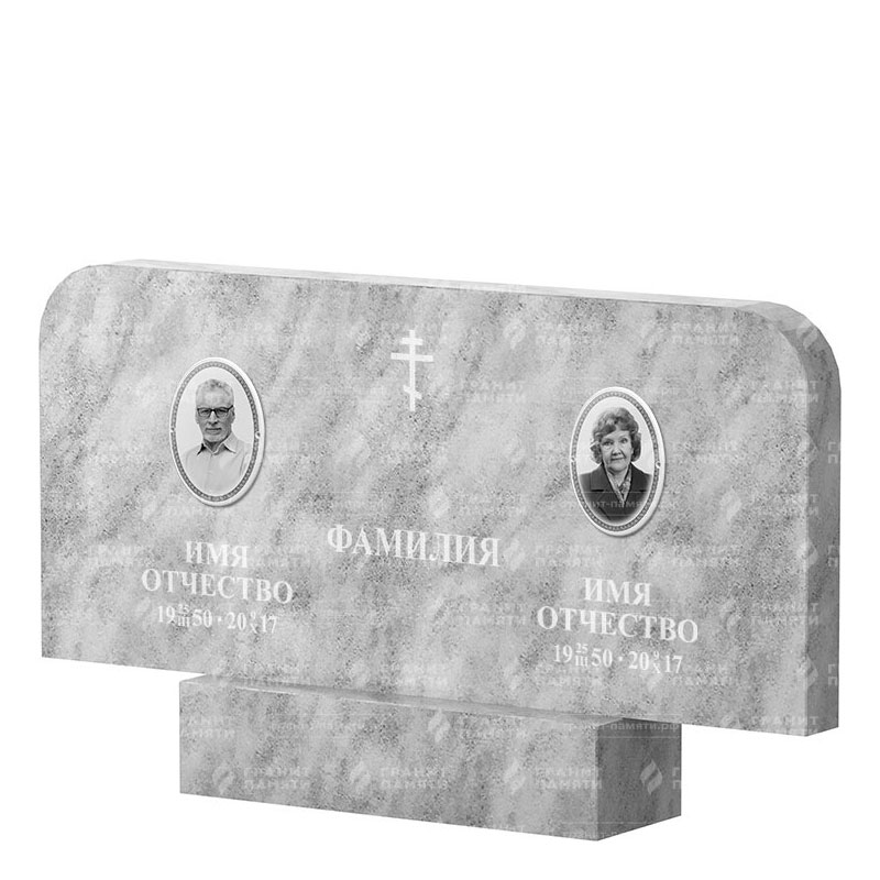 Памятники из мрамора в Ставрополе | Двойной мраморный памятник ФМ-254