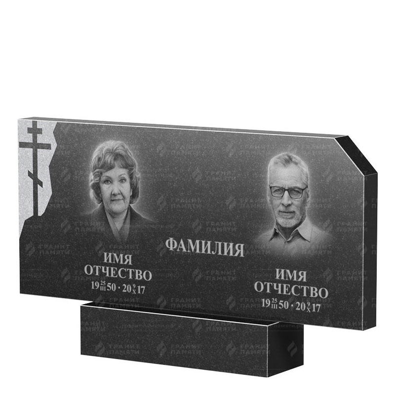 Памятники из гранита двойные в Ставрополе | Двойной гранитный памятник ФГ-134