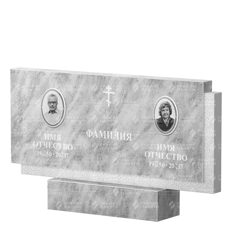 Памятники из мрамора в Ставрополе | Двойной мраморный памятник ФМ-132