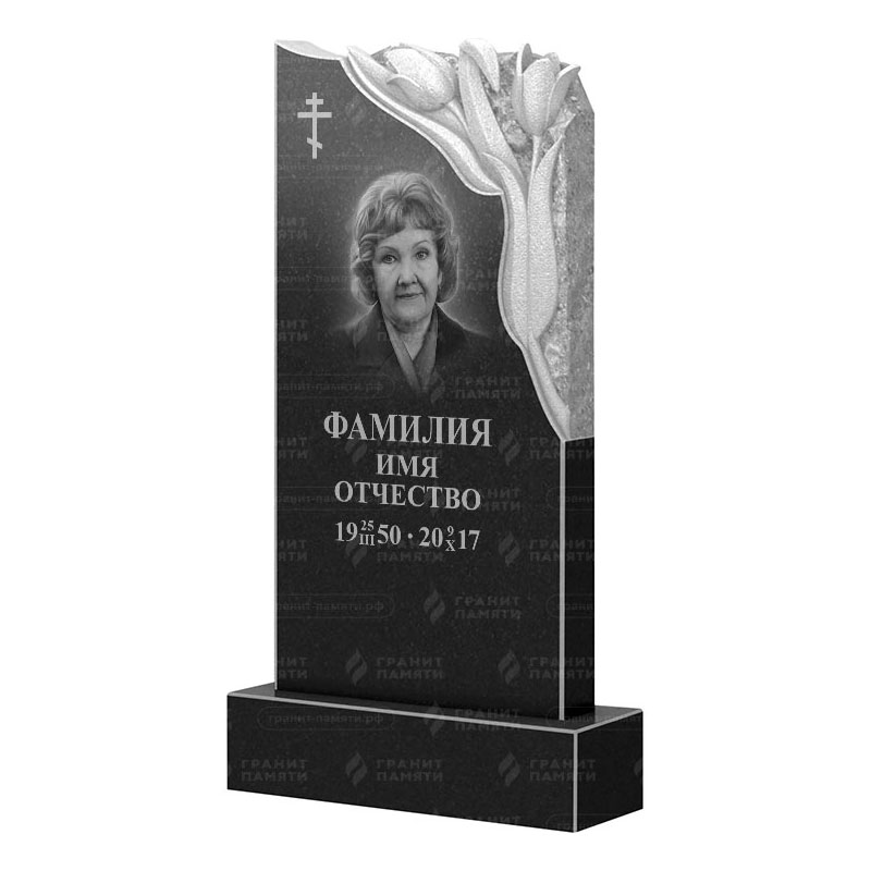 Памятники из гранита с цветами в Ставрополе | Гранитный памятник ФГ-113